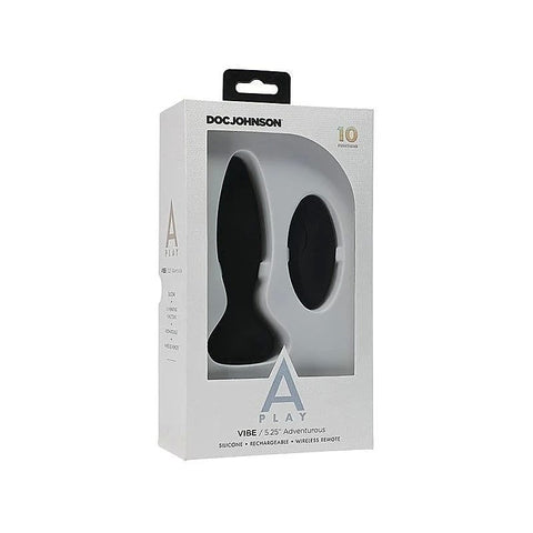 A-Play Vibe Adventurous Remote Control Rechargeable Butt Plug Black