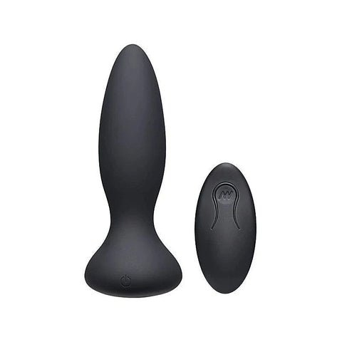A-Play Thrust Adventurous Rechargeable Remote Control Silicone Anal Plug Black - Butt Plugs