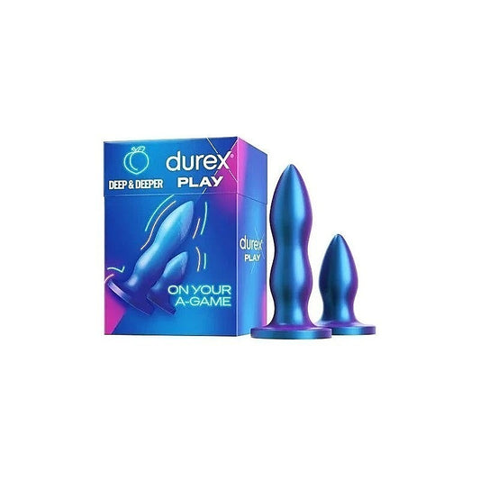 Deep & Deeper Silicone Anal Plug Set By Durex - Butt Plugs
