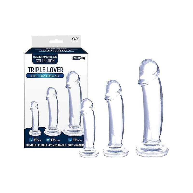 Ice Crystals Collection Triple Lover 3-In-1 Anal Plug - Butt Plugs