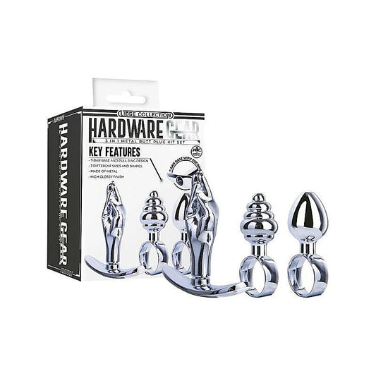 Hardware Gear 3 In 1 Metal Butt Plug Kit Set - Butt Plugs