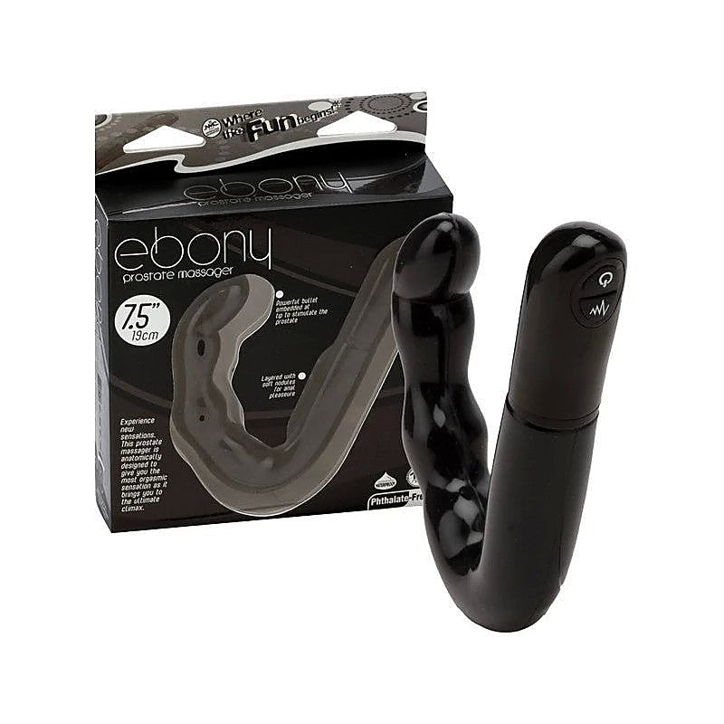 Excellent Power Ebony 10 Function Prostate Massager - Prostate Toys