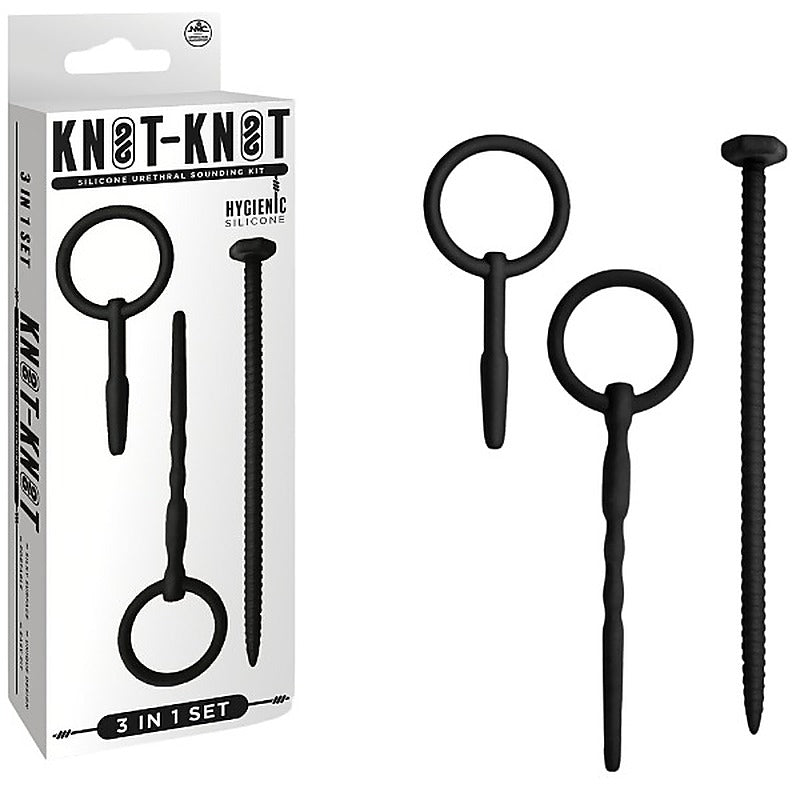 Knot Knot Screw Silicone Urethral Sounding Kit - Urethral Sounds