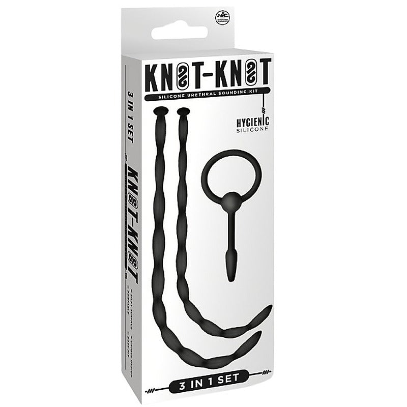 Knot Knot Twist Silicone Urethral Sounding Kit - Urethral Sounds