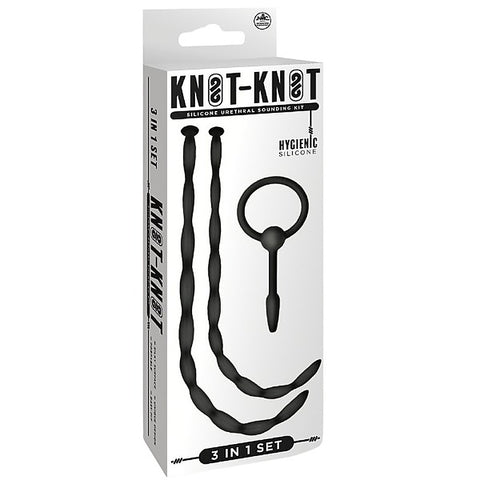 Knot Knot Twist Silicone Urethral Sounding Kit - Urethral Sounds