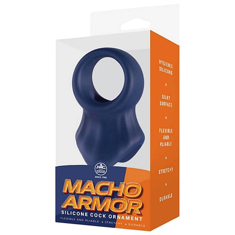 Macho Armor Silicone Stretchy Cock And Ball Ornament - Ball and Cock Toys