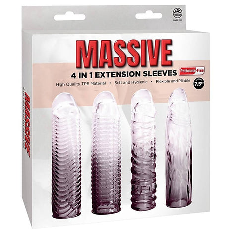 Massive 4 in 1 Soft Male Penis Extension Sleeve