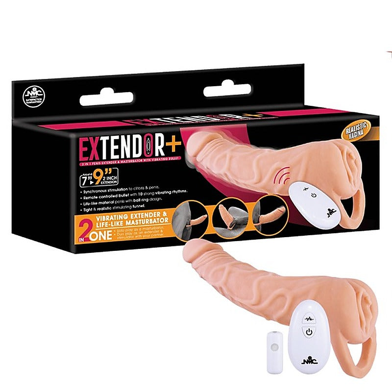 Remote Control 10 Function Penis Extendor - Penis Sleeves and Extenders