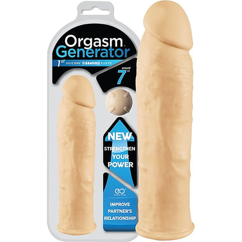 Excellent Power 7 Inches Orgasm Generator Penis Sleeve - Penis Sleeves and Extenders