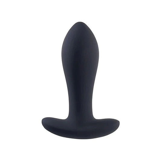 Deep Romance Rechargeable Vibrating Butt Plug with T Bar Base Black - Butt Plugs