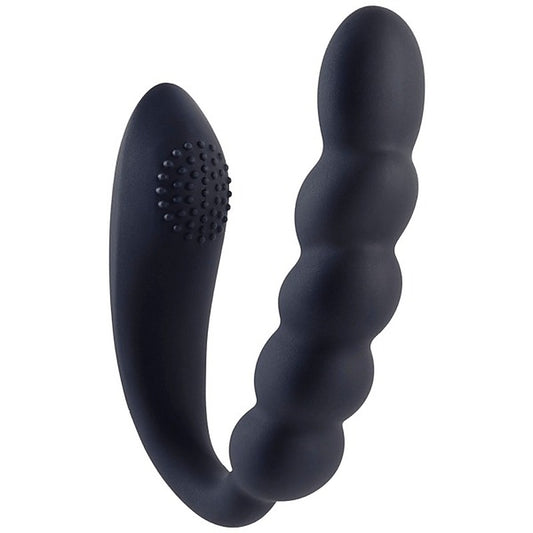 Deep Romance Bendable Dual Motors G Spot Silicone Massager Black - G-Spot Vibrators
