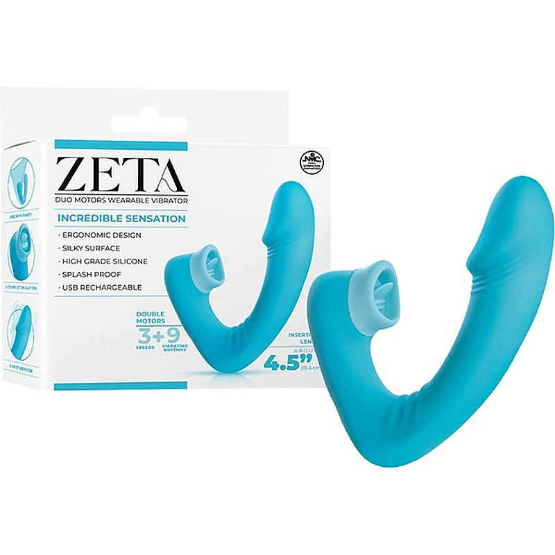 Zeta Dual Motor Usb Rechargeable Wearable Clitoral Vibrator - Clit Ticklers and Pulsators