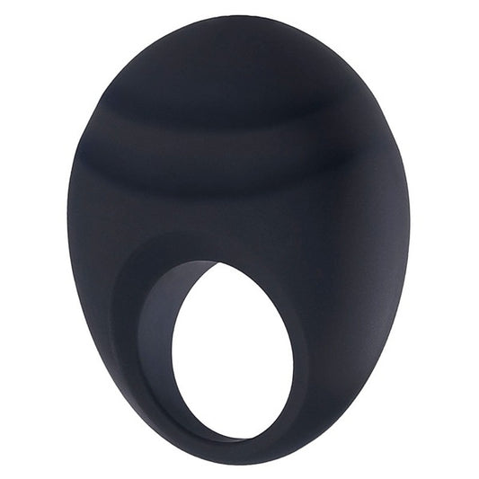 Deep Romance 10 Function Cock Ornament With Clit Stimulator Black - Vibrating Cock Rings