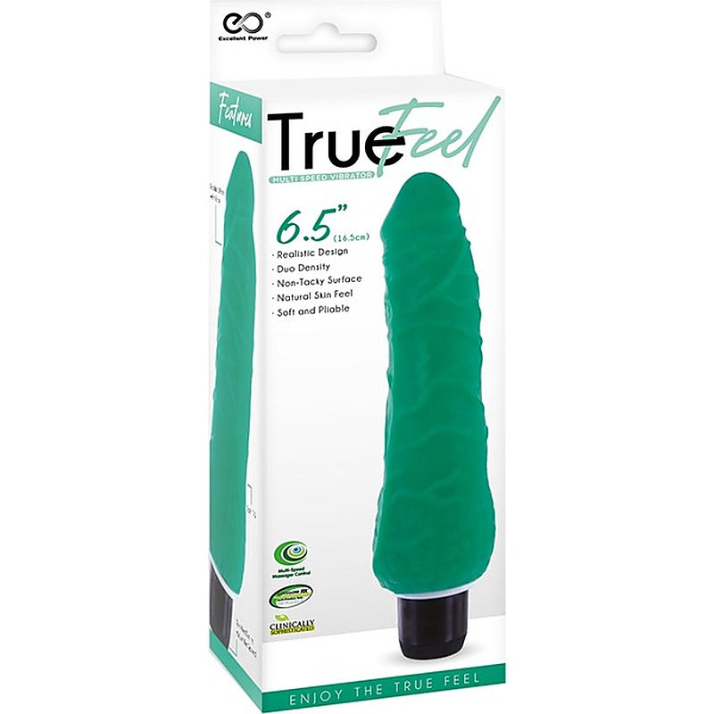 True Feel Slim Soft And Pliable Vibrating Realistic Dildo - Vibrating Dildos