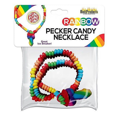 Rainbow Edible Pecker Ring Candy Necklace by Hott Products - Party Gifts and Novelties