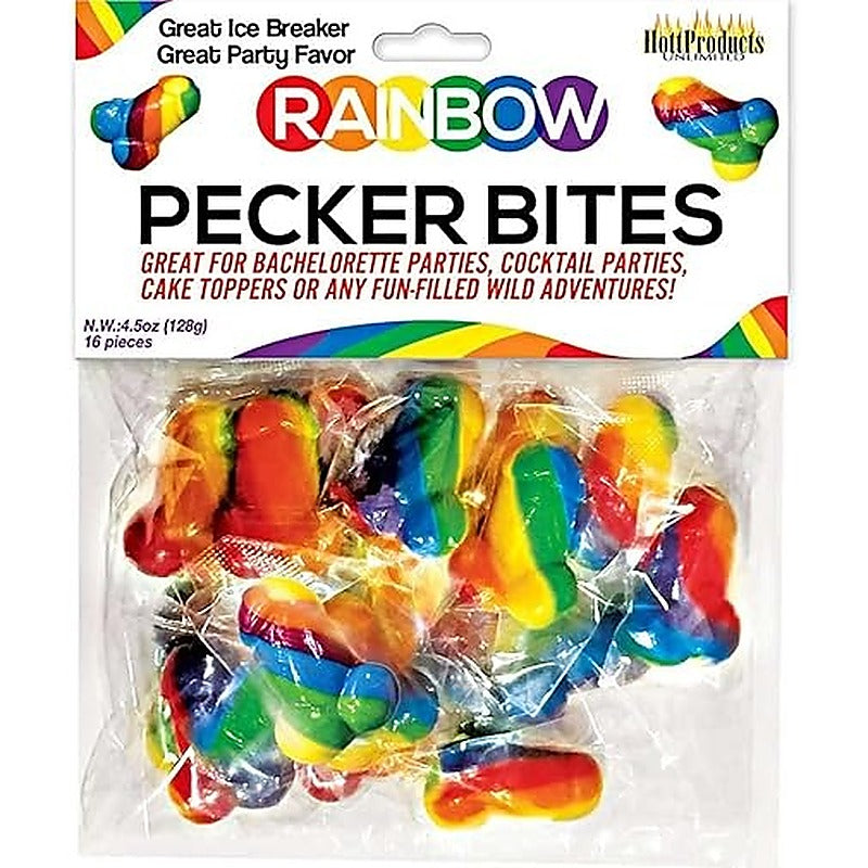 Rainbow Pecker Bites Edible Candy By Hott Products - Party Gifts and Novelties