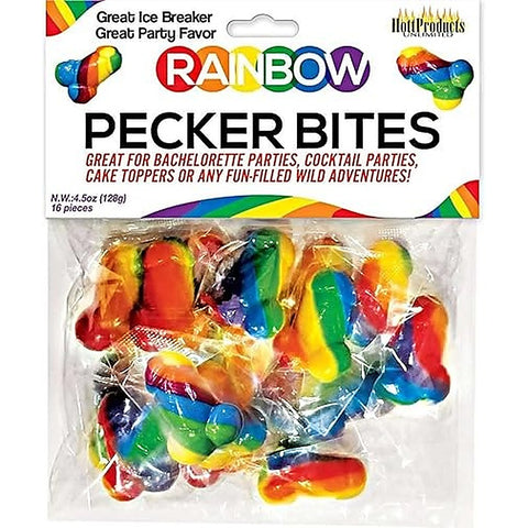 Rainbow Pecker Bites Edible Candy By Hott Products - Party Gifts and Novelties