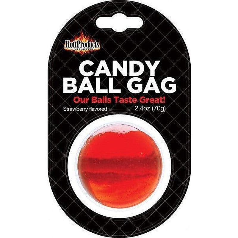 Edible Candy Ball Gag Strawberry By Hott Products - Party Gifts and Novelties