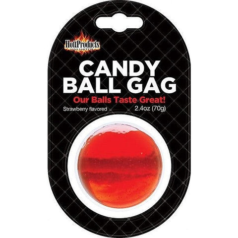 Edible Candy Ball Gag Strawberry By Hott Products - Party Gifts and Novelties