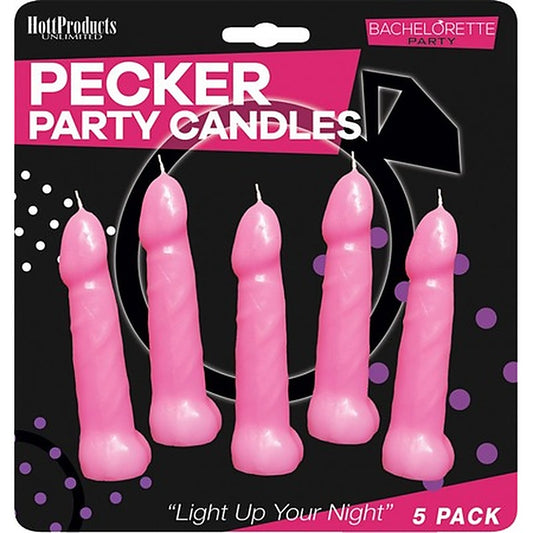 Bachelorette Pecker Party Candle 5 Pack By Hott Products - Party Gifts and Novelties