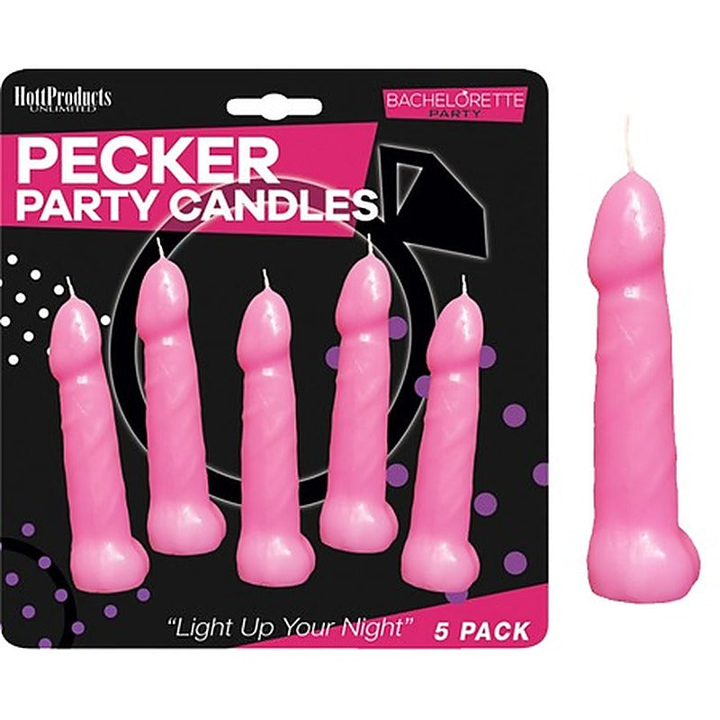 Bachelorette Pecker Party Candle 5 Pack By Hott Products - Party Gifts and Novelties
