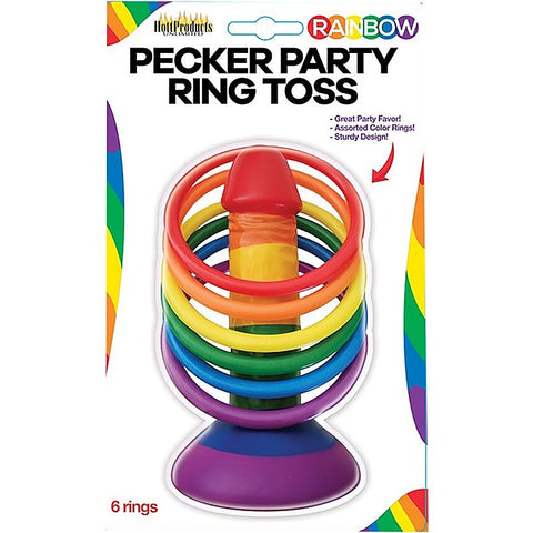 Rainbow Pecker Party Ring Toss By Hott Products - Party Gifts and Novelties