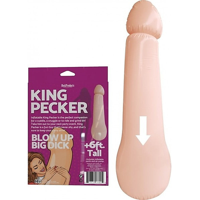 King Pecker Penis Shape Inflatable Doll By Hott Products - Party Gifts and Novelties