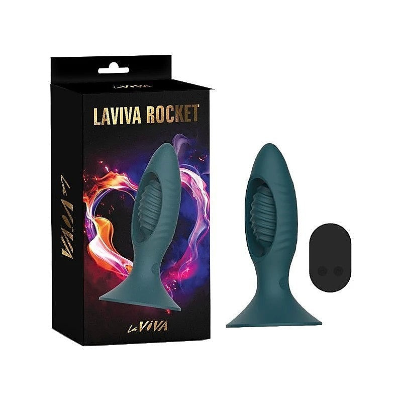 La Viva Remote Control Rocket Butt Plug Teal - Butt Plugs