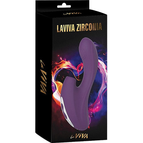 La Viva Zirconia Sucking & Knocking Rabbit Vibrator Purple