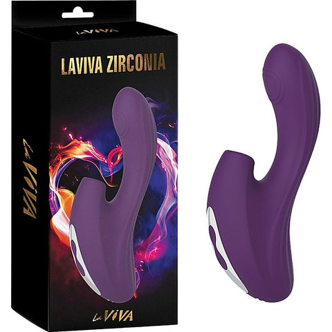 La Viva Zirconia Sucking & Knocking Rabbit Vibrator Purple