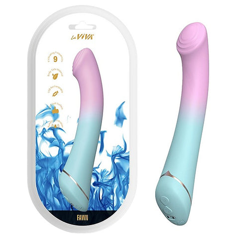 La Viva Fawn Rechargeable 9 Function G Spot Vibrator Pink / Blue