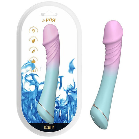 La Viva Rosetta Rechargeable Waterproof G Spot Vibrator Pink / Blue