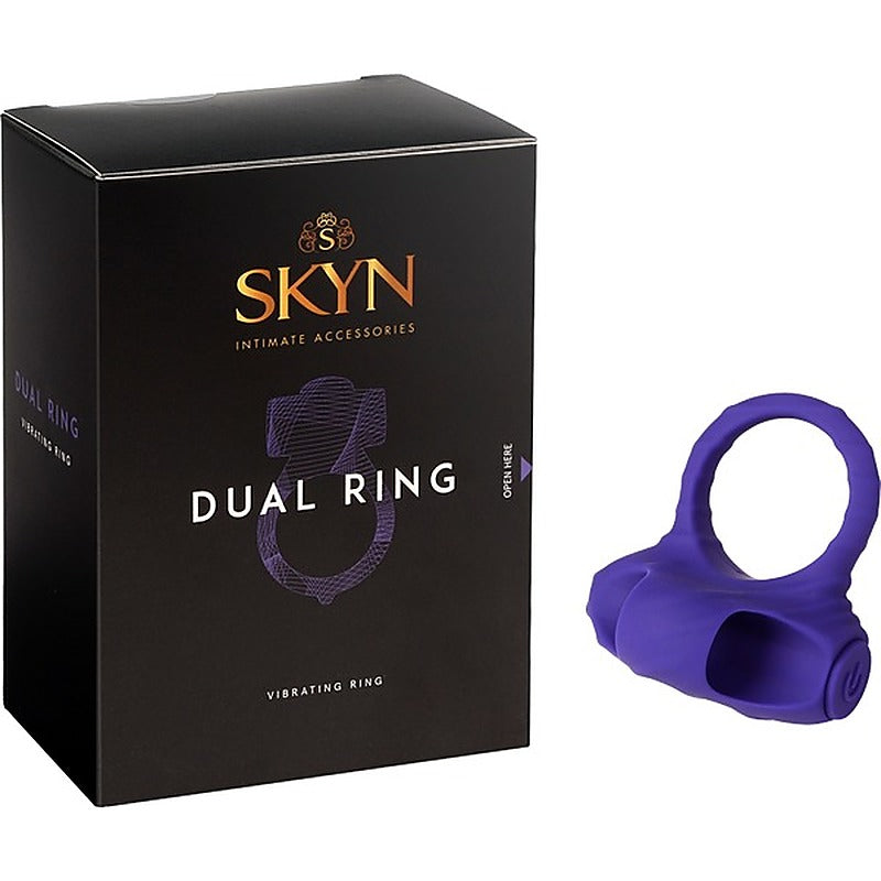Skyn 3 Function Dual Vibrating Cock Ring By Ansell - Vibrating Cock Rings