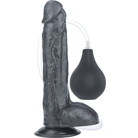 Squirt Extreme Realistic Looking Dong Black By Lovetoy - Realistic Dildos