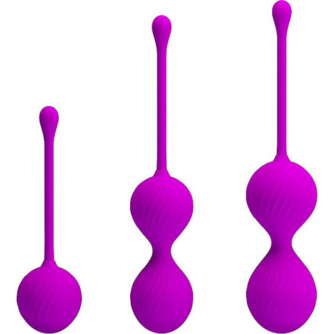 Pretty Love Kegel Exerciser Ball Kit Purple - Love Eggs and Kegel Exercisers