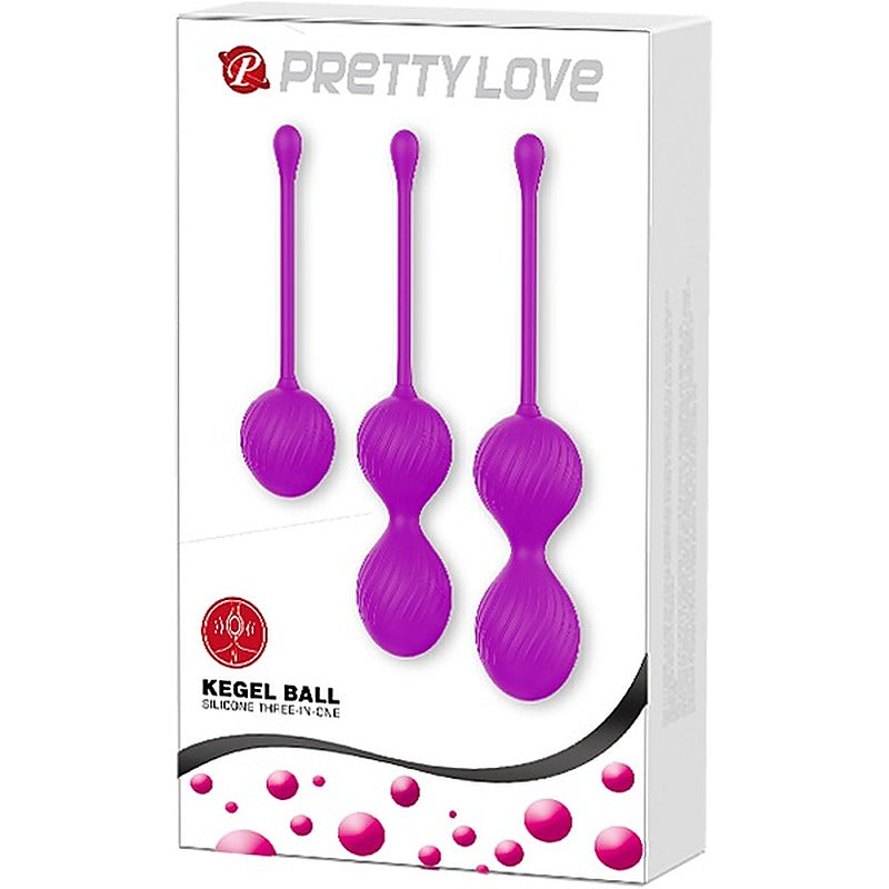 Pretty Love Kegel Exerciser Ball Kit Purple - Love Eggs and Kegel Exercisers