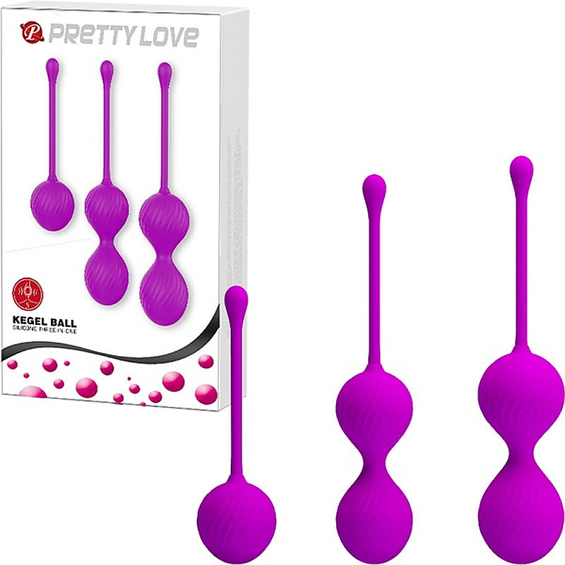 Pretty Love Kegel Exerciser Ball Kit Purple - Love Eggs and Kegel Exercisers