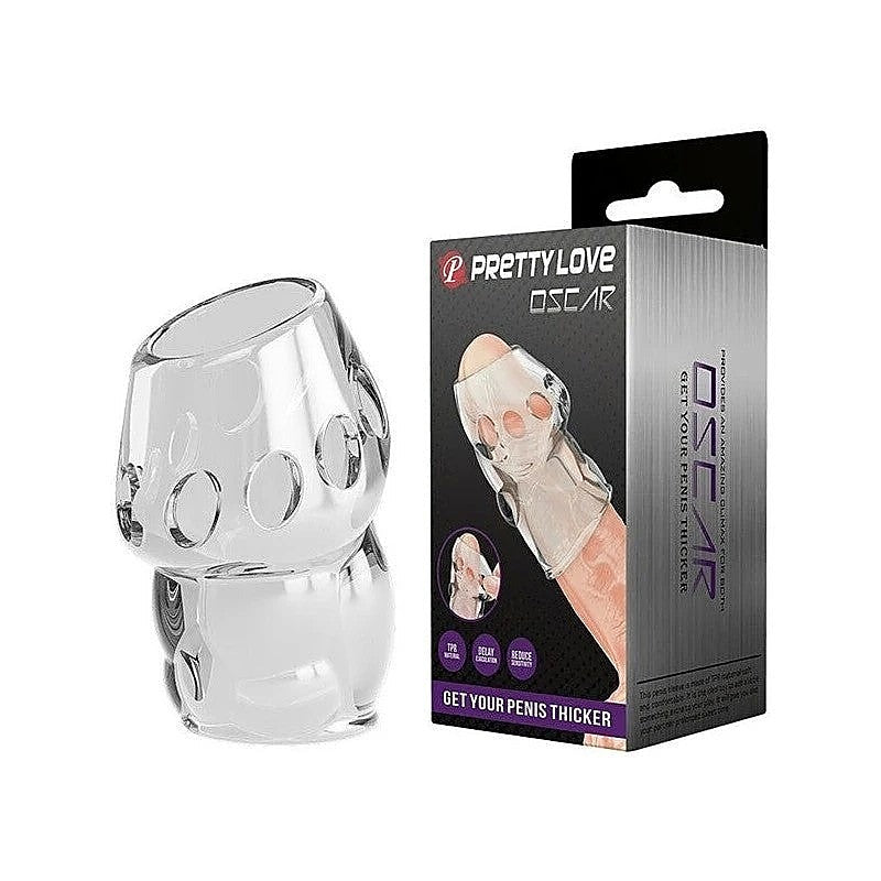 Pretty Love Oscar Mens Penis Sleeve Clear - Penis Sleeves and Extenders