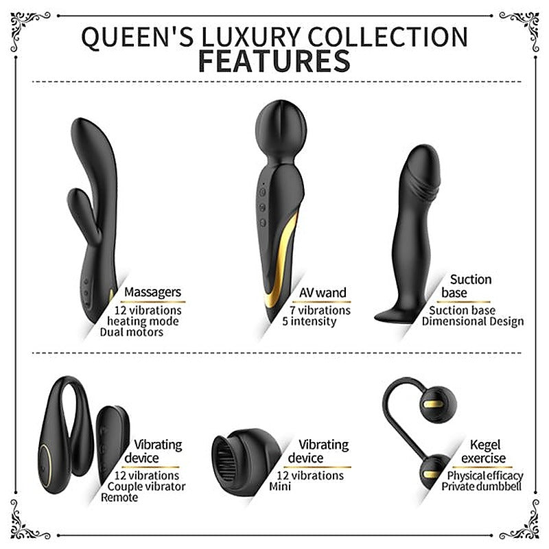 Pretty Love Mini Queens Luxury Collection Adult Toy Set Black - Sex Kits