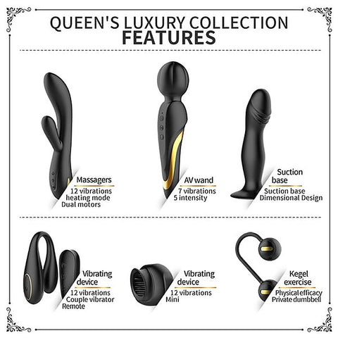 Pretty Love Mini Queens Luxury Collection Adult Toy Set Black - Sex Kits