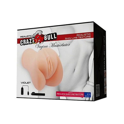 Crazy Bull Violet Vibrating Vagina Male Masturbator Flesh - Masturbators and Strokers