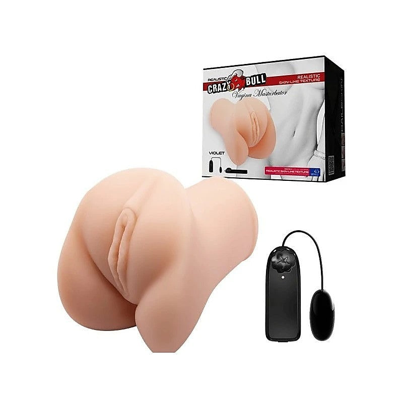 Crazy Bull Violet Vibrating Vagina Male Masturbator Flesh - Masturbators and Strokers