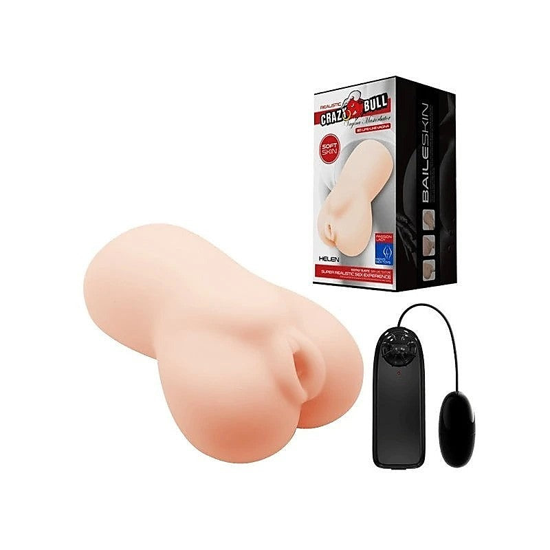Crazy Bull Helen Vibrating Vagina Mens Masturbator Flesh - Masturbators and Strokers