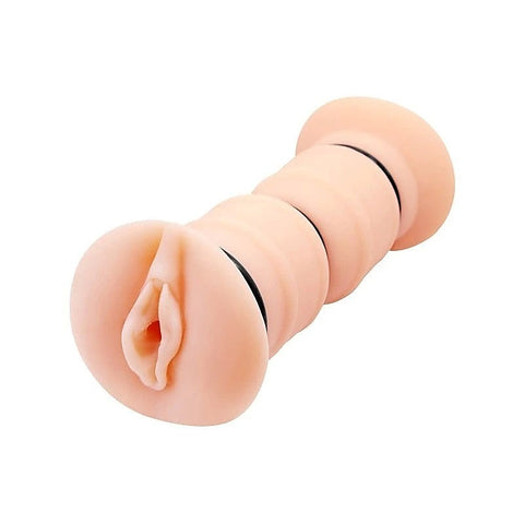 Crazy Bull Emma Double Vagina Vibrating Mens Stroker Flesh