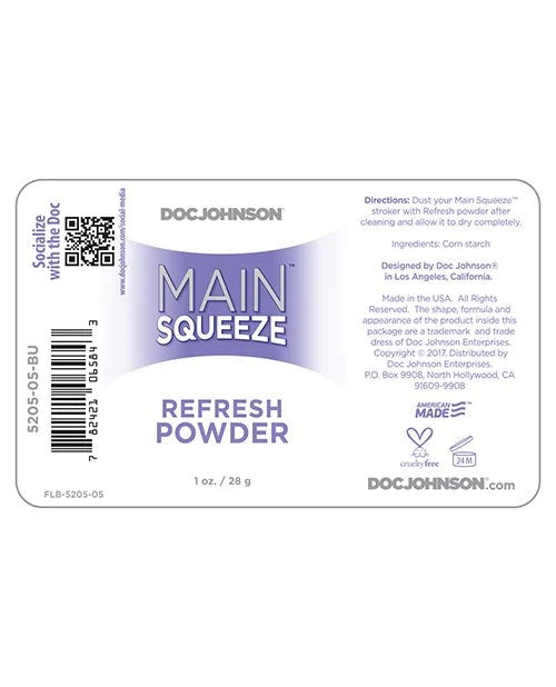 Doc Johnson Main Squeeze Personal Refresh Powder 1oz - Bath and Intimate Fragrances