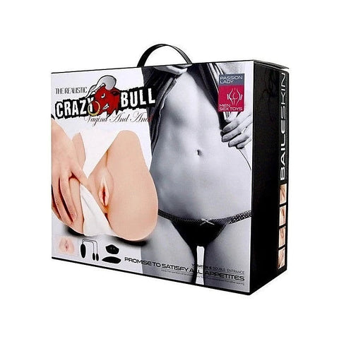 Crazy Bull Missionary Vagina & Anal Hand Held Masturbator Flesh - Realistic Butts And Vaginas