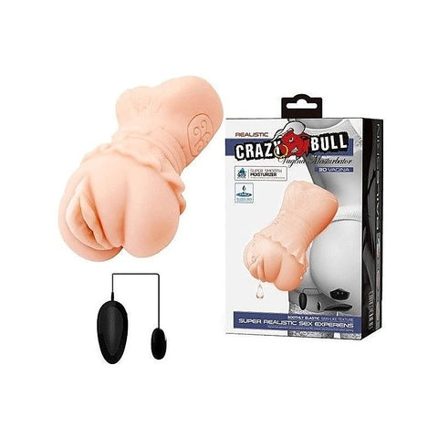 Crazy Bull Water Activated 3D Life Like Vibrating Vagina Masturbator Flesh - Realistic Butts And Vaginas