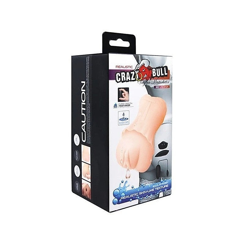 Crazy Bull Water Activated 3D Life Like Vibrating Vagina Male Stroker Flesh - Realistic Butts And Vaginas
