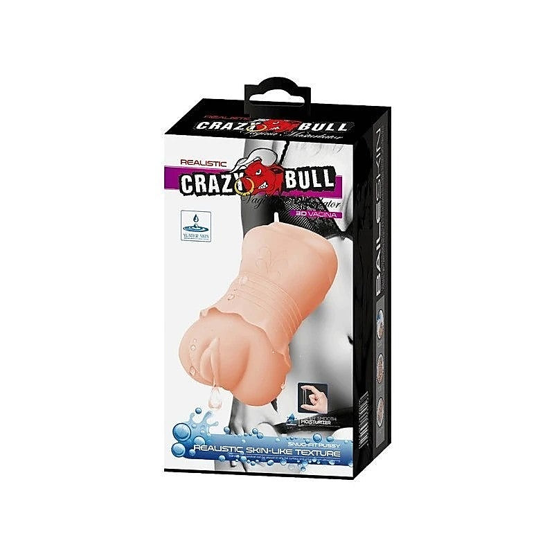 Crazy Bull Water Activated 3D Vagina Realistic Palm Size Masturbator Flesh - Realistic Butts And Vaginas
