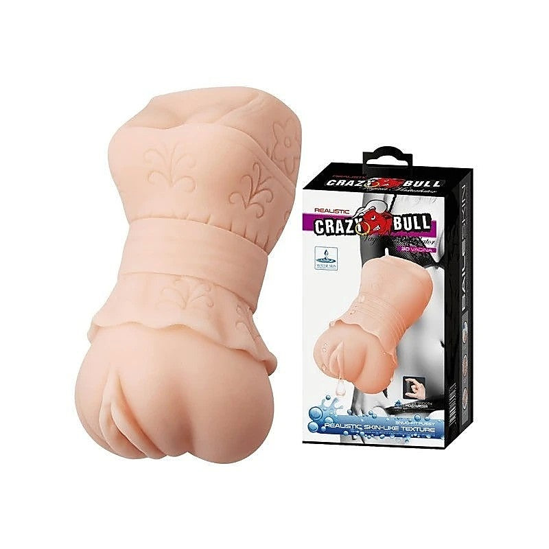 Crazy Bull Water Activated 3D Vagina Realistic Palm Size Masturbator Flesh - Realistic Butts And Vaginas